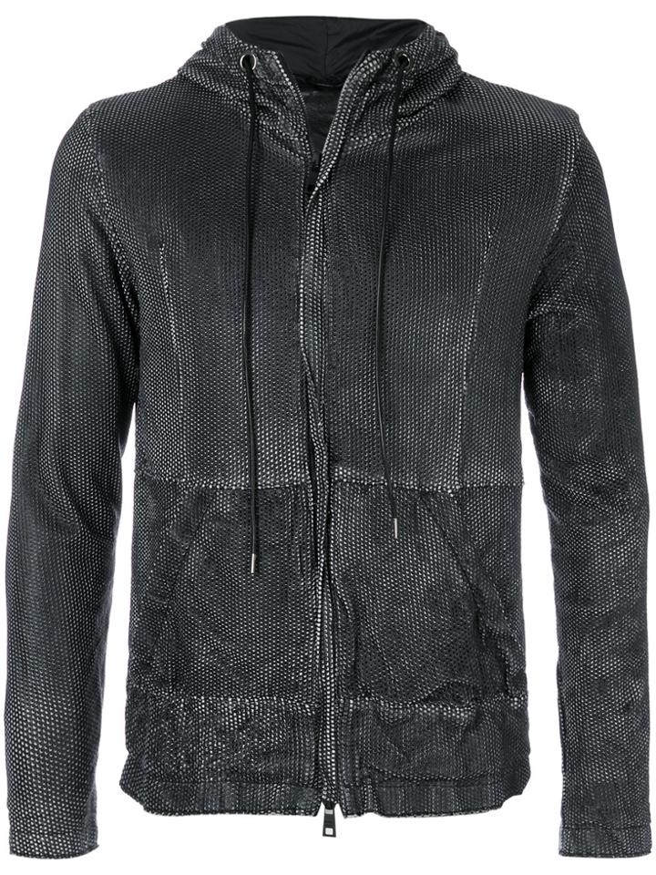 Giorgio Brato Perforated Hooded Jacket - Black