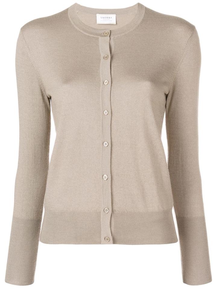 Snobby Sheep Crew Neck Cardigan - Neutrals