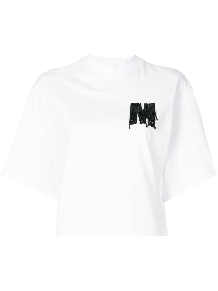 Msgm Embellished Logo T-shirt - White