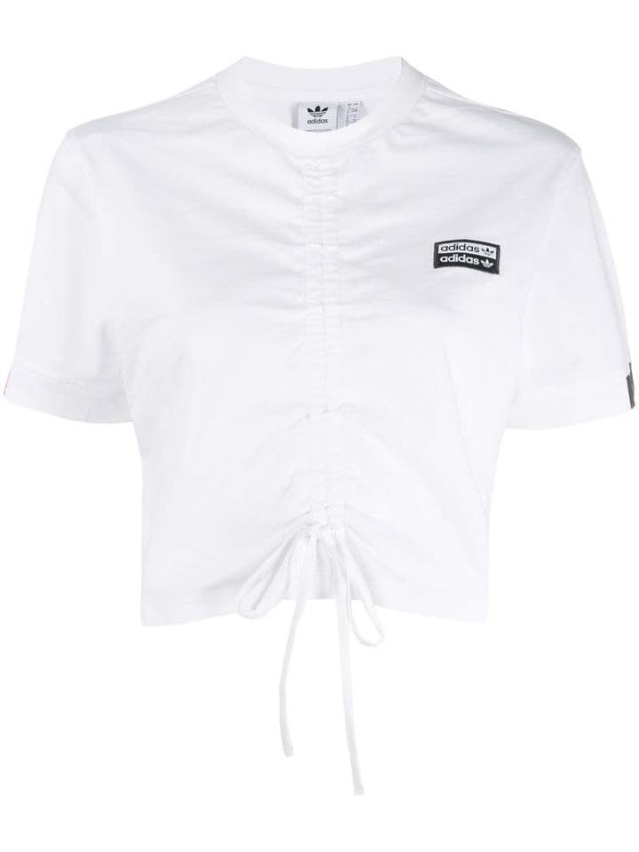 Adidas Ruched Drawstring T-shirt - White