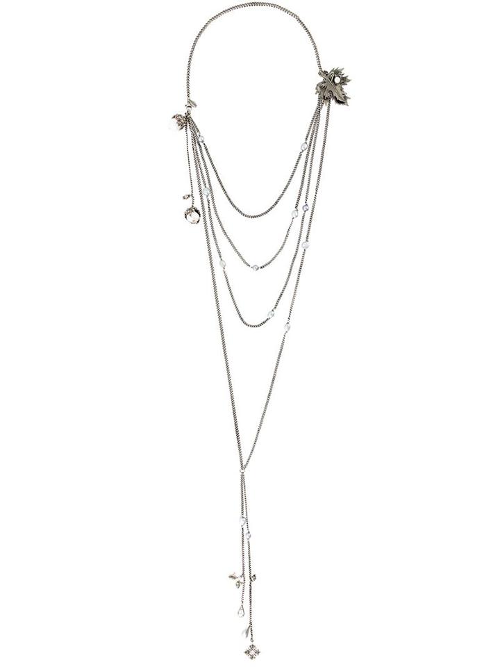 Alexander Mcqueen Multi Strand Charm Necklace