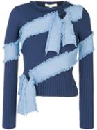 Jonathan Simkhai - Ribbed Bandage Sweater - Women - Polyester/rayon - S, Blue, Polyester/rayon