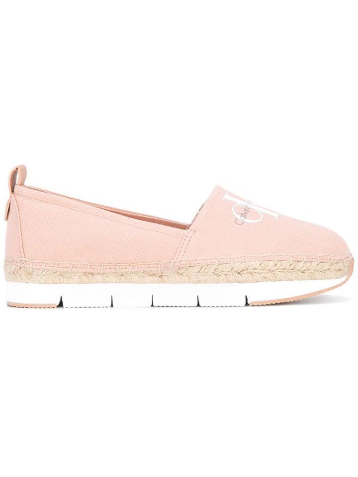 Calvin Klein Jeans Logo Print Espadrilles - Pink