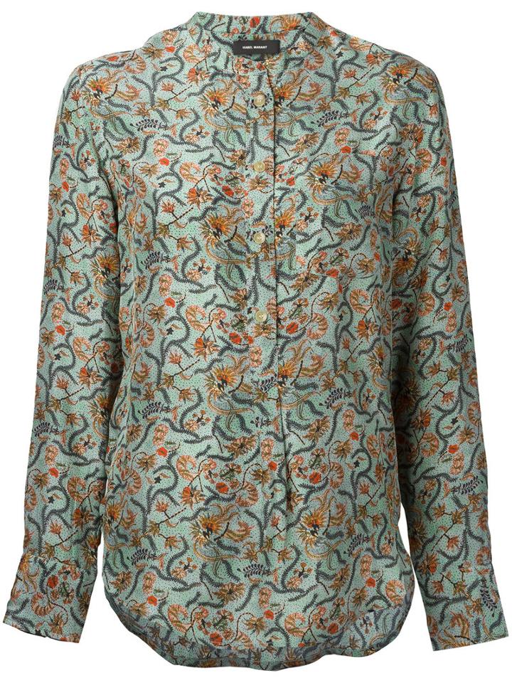 Isabel Marant Rusak Shirt, Women's, Size: 38, Green, Silk