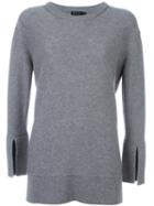 Calvin Klein Collection Crew Neck Jumper, Women's, Size: Small, Grey, Cashmere