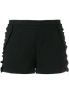 Red Valentino Ruffle-trimmed Shorts - Black