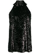 Galvan Sequin Embellished Blouse - Black