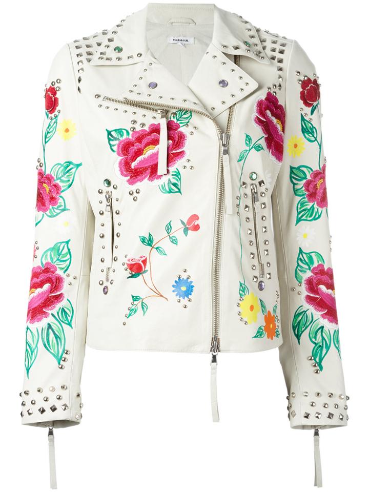 P.a.r.o.s.h. Mistery Biker Jacket - Nude & Neutrals