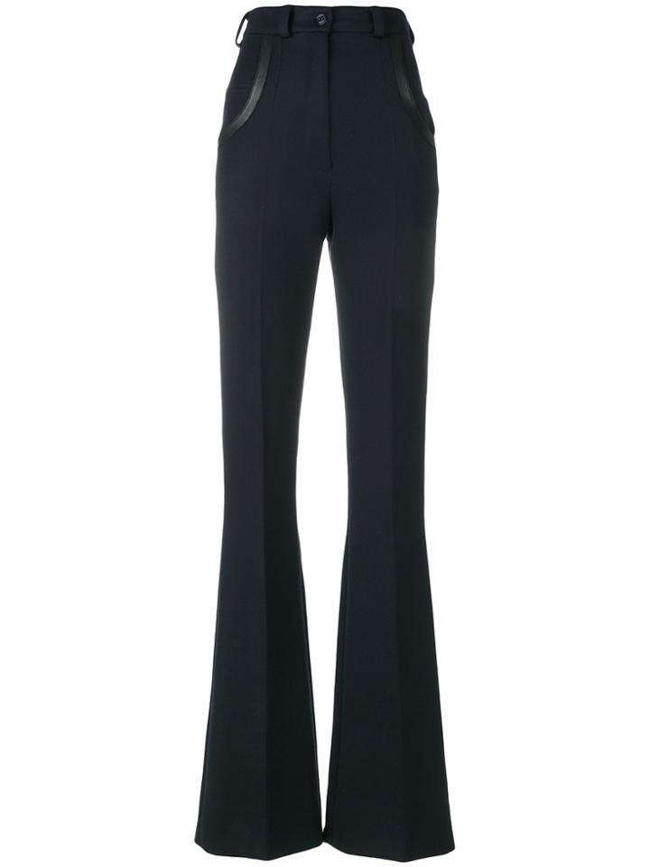 Nina Ricci High-waisted Flared Trousers - Blue