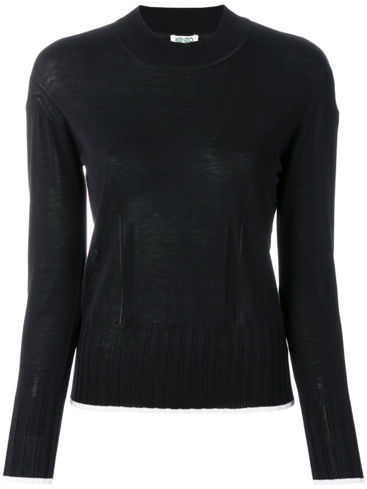 Kenzo Inverted Pleat Detail Jumper - Black