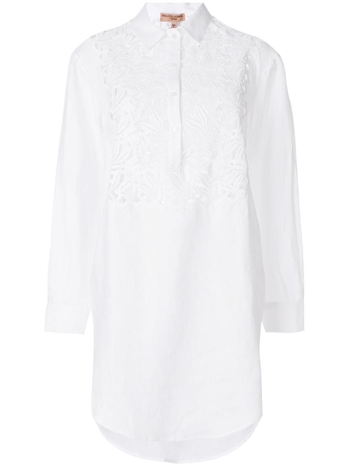 Ermanno Scervino Guipure Lace Long Shirt - White