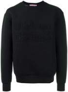Maison Kitsuné Maison Kitsuné Embroidered Sweatshirt, Men's, Size: Medium, Black, Polyurethane/spandex/elastane/viscose
