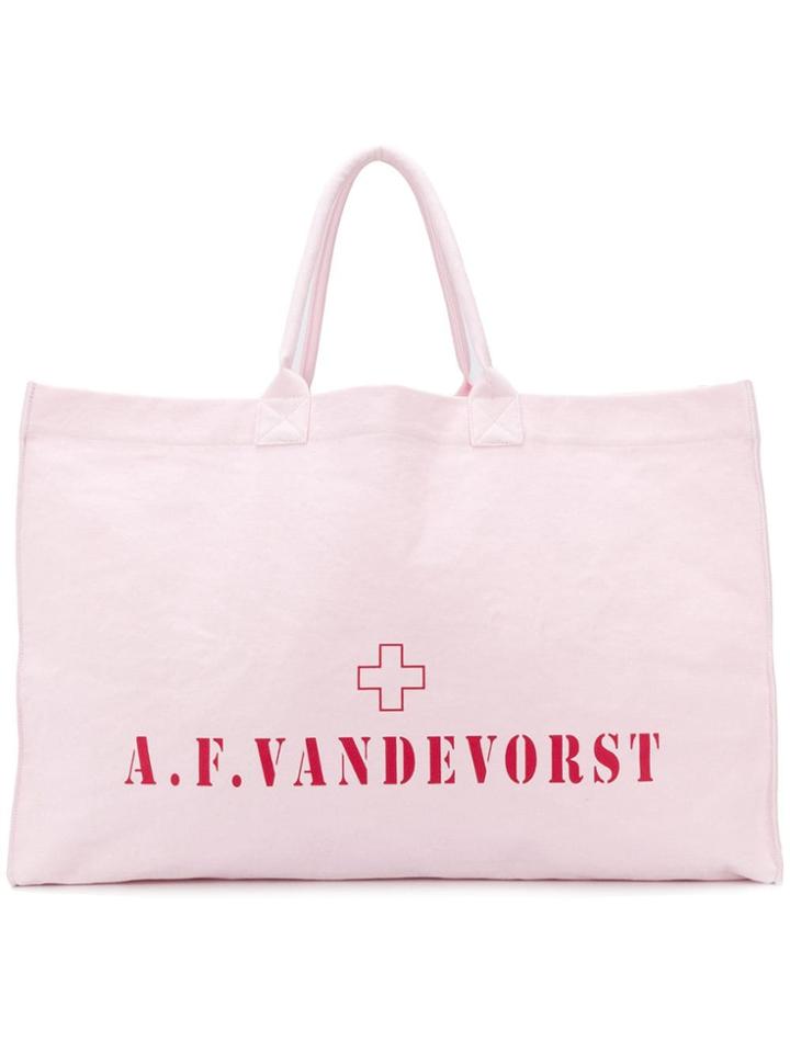 A.f.vandevorst Logo Large Tote Bag - Pink