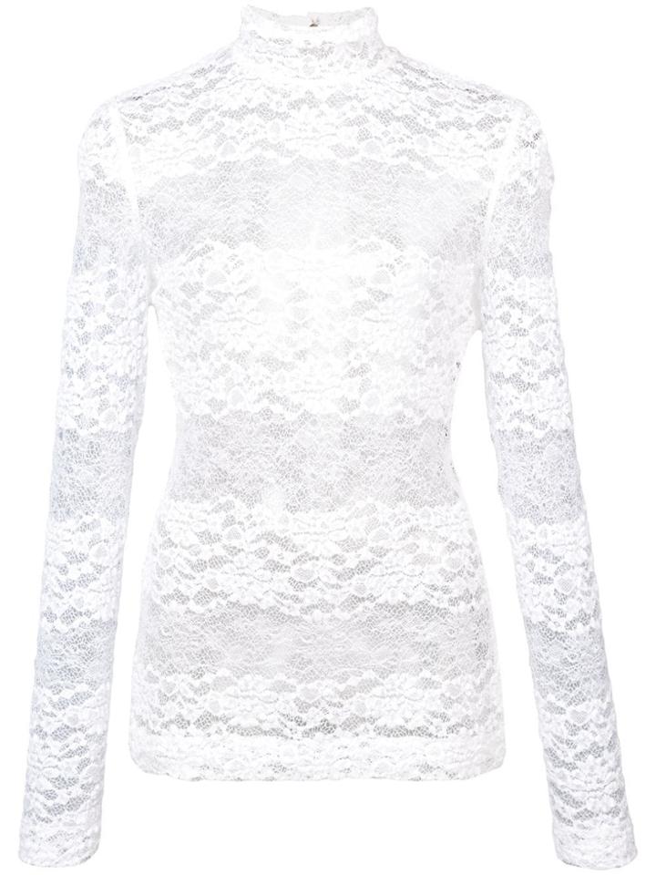 Dolce & Gabbana Floral Lace Top - White