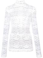 Dolce & Gabbana Floral Lace Top - White