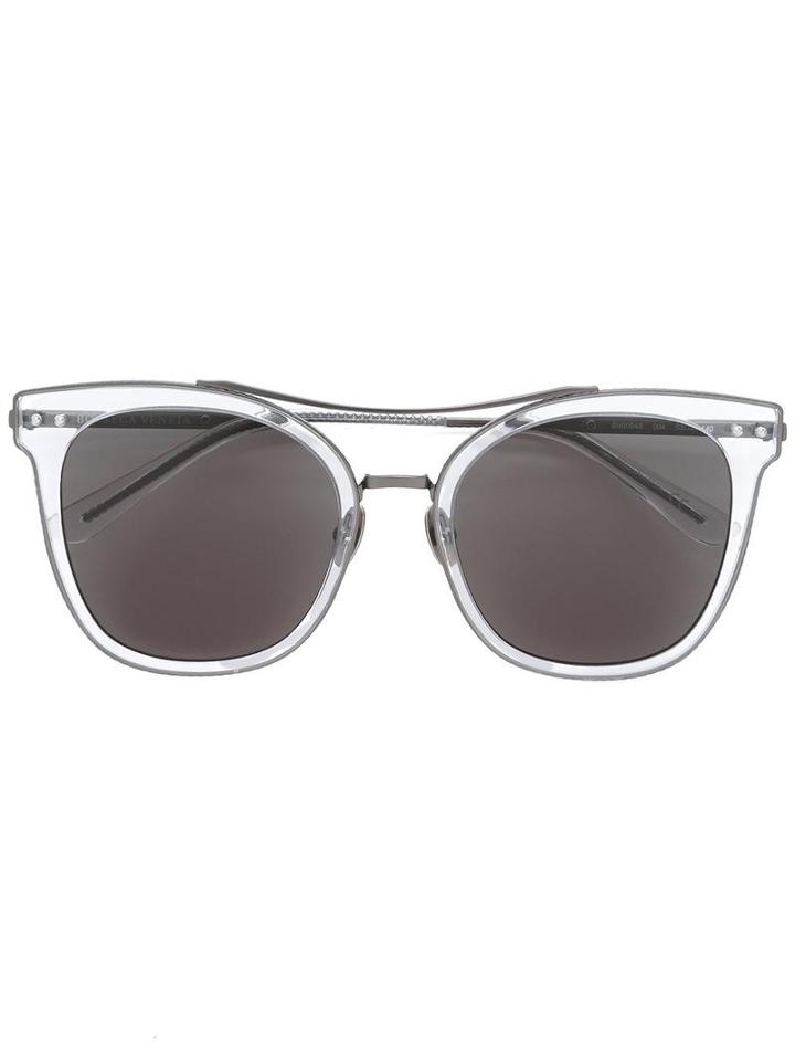 Bottega Veneta Eyewear Square Frame Sunglasses, Adult Unisex, Grey, Acetate/metal (other)