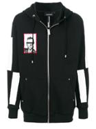 Icosae Patch Detailed Hoodie - Black