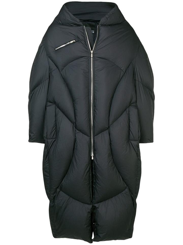Chen Peng Oversized Padded Coat - Black