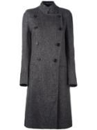 Ann Demeulemeester Double Breasted Coat, Women's, Size: 40, Grey, Cotton/acrylic/nylon/wool