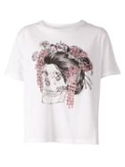 Alexander Mcqueen Geisha Skull Print T-shirt