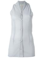 Romeo Gigli Vintage Sleeveless Shirt, Women's, Size: 40, Grey