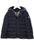 Moncler Kids 'ravier' Padded Jacket, Girl's, Size: 10 Yrs, Blue