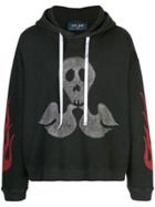 Lost Daze Print Patch Hoodie - Black