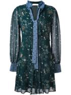 See By Chloé Floral & Dot Print Dress, Women's, Size: 40, Green, Polyester/viscose
