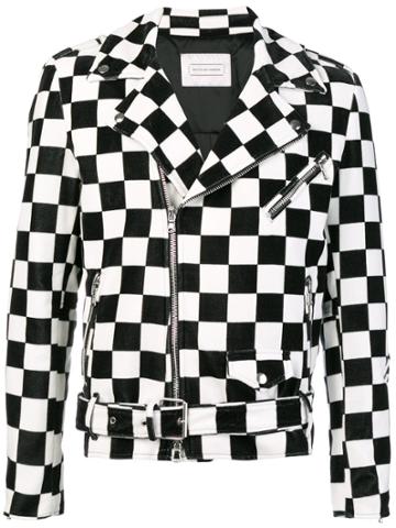 Route Des Garden Check Biker Jacket - Black