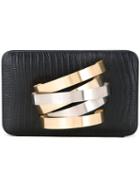 Rula Galayini - Coil Cuffbox Clutch - Women - Calf Leather - One Size, Black, Calf Leather