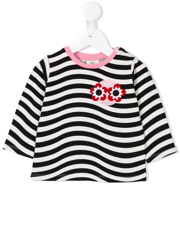 Fendi Kids Striped Top, Infant Girl's, Size: 9 Mth, Black