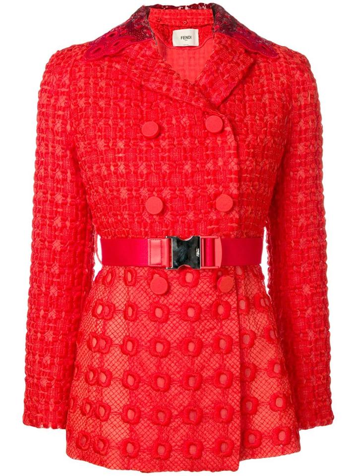 Fendi Bahamas Detailed Jacket - Red