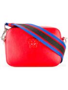 Versace Palazzo Crossbody Bag, Women's, Red, Calf Leather