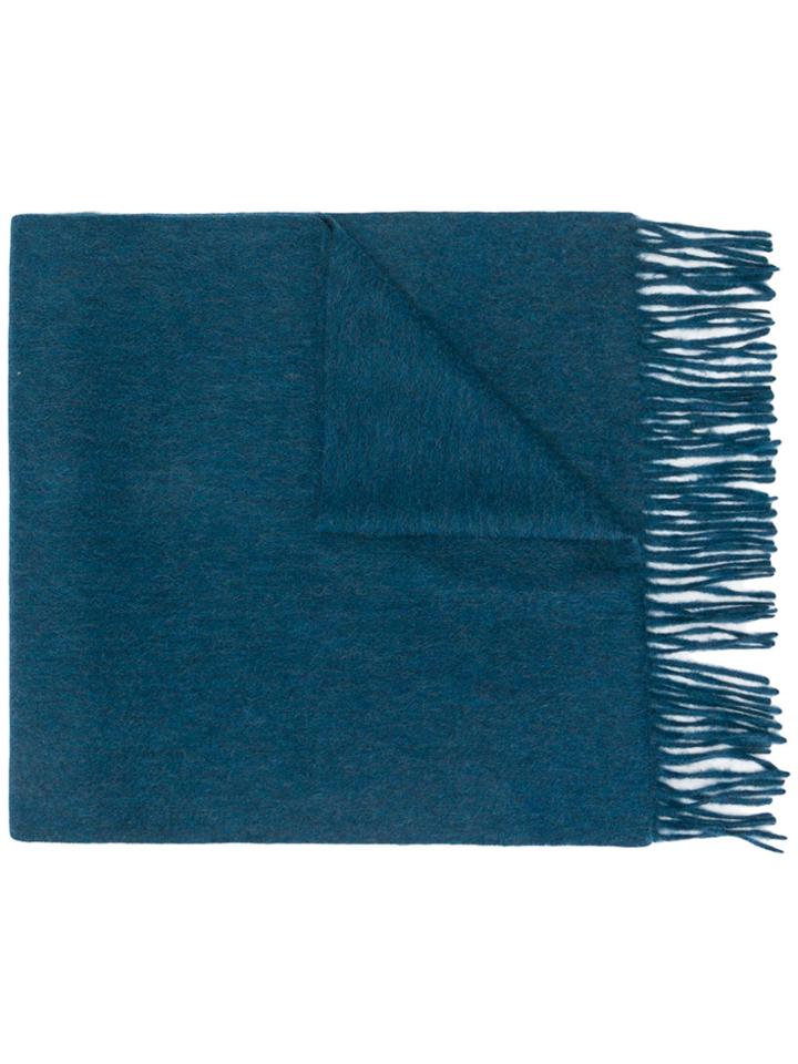 N.peal Large Woven Scarf - Blue