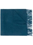 N.peal Large Woven Scarf - Blue