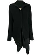 Uma Wang Draped Layer Coat - Black