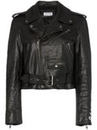 Balenciaga Shrunken Graffiti Leather Jacket - Black