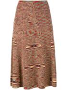 Adam Selman Multi-coloured Knitted Skirt, Women's, Size: Xs, Red, Nylon/rayon