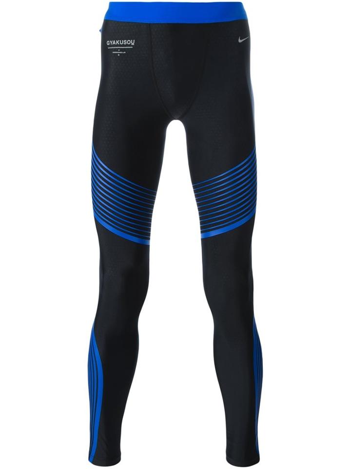 Nike Nikelab X Gyakusou 'power Speed Running' Leggings, Men's, Size: Large, Blue, Polyester/spandex/elastane