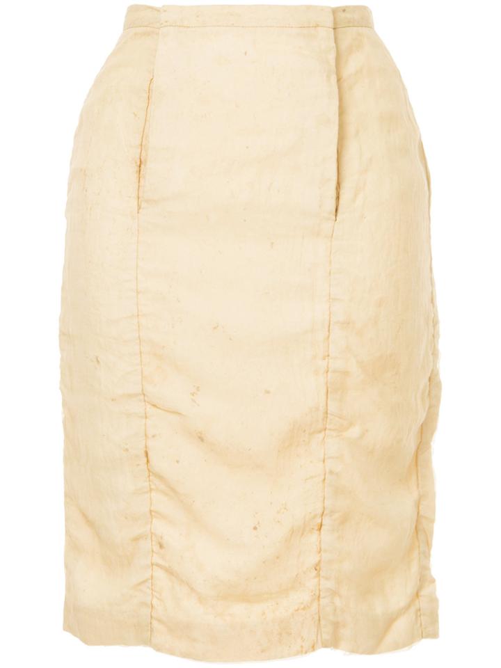 Uma Wang Midi Straight Skirt - Brown