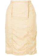 Uma Wang Midi Straight Skirt - Brown