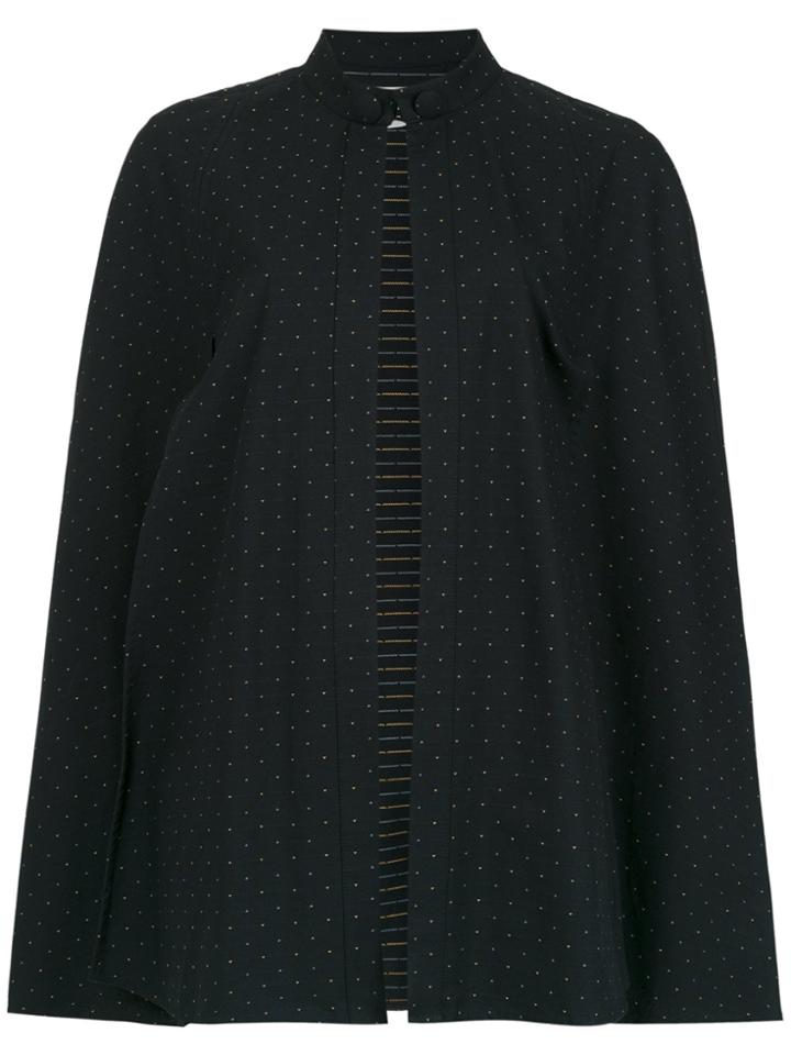 Lilly Sarti Boucle Botone Cape - Black