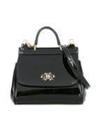 Dolce & Gabbana Kids Crystal Embellished Shoulder Bag, Girl's, Black