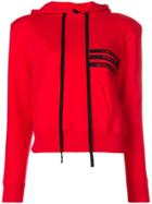 Unravel Project Stripe Detail Hoodie - Red