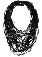 Maria Calderara Multi-layered Crystal Embellished Necklace - Black