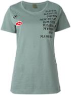 Mr & Mrs Italy Embellished Patch T-shirt, Women's, Size: 46, Green, Cotton