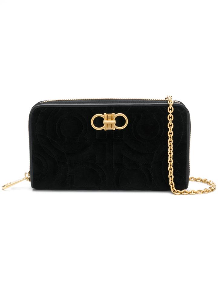 Salvatore Ferragamo Square Shaped Clutch - Black
