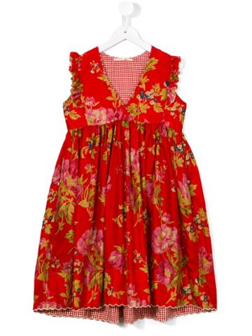 Pero Kids Floral Print Dress, Girl's, Size: 6 Yrs, Red