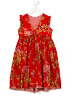 Pero Kids Floral Print Dress, Girl's, Size: 6 Yrs, Red