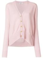 Dondup Contrast Length Cardigan - Pink & Purple
